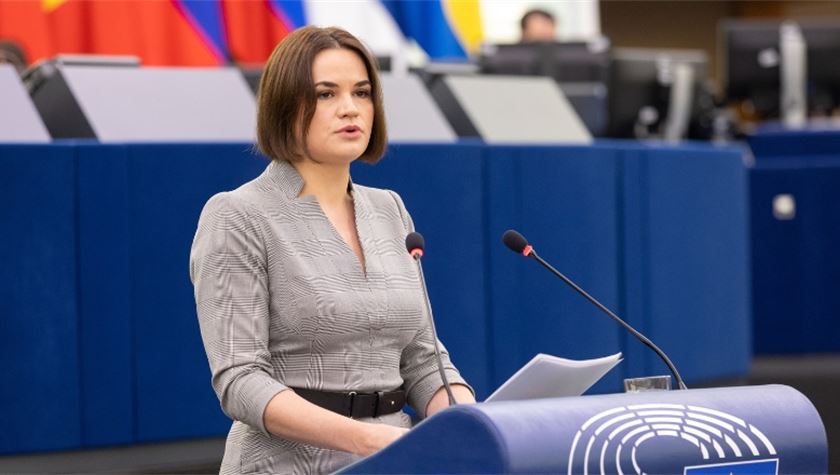 Belarusian Opposition Leader Sviatlana Tsikhanouskaya Urges MEPs To Act ...