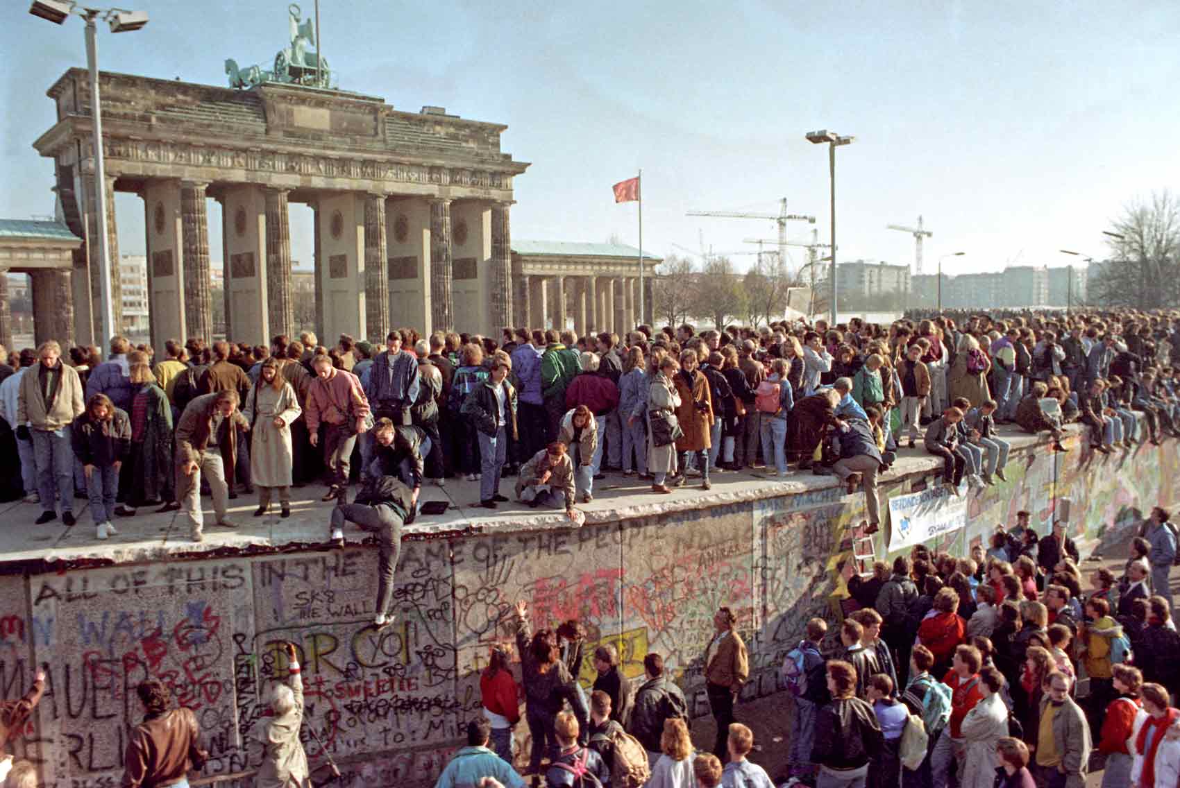 Berlin Wall falls in 1989